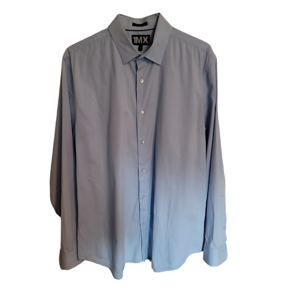 Express Modern Fit 1MX Button Up Long Sleeve Shirt Men's Size XL - Pale Blue